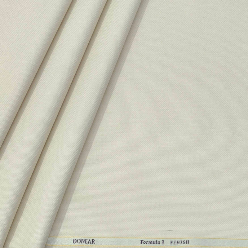 Trouser Fabric Donear Poly Viscose Textured Colour Cream