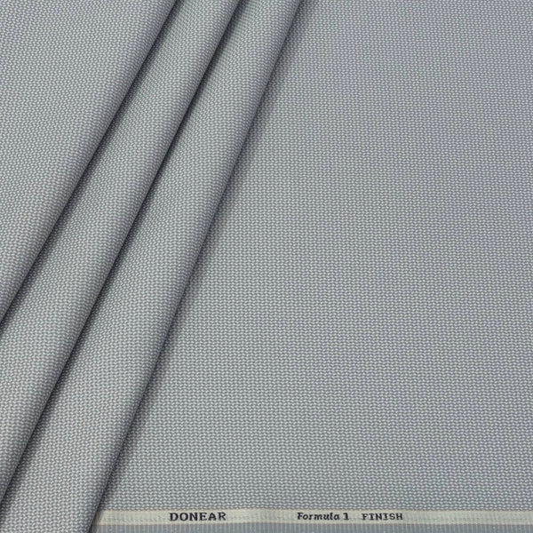 Trouser Fabric Donear Poly Viscose Zig Zag Colour Silver Grey