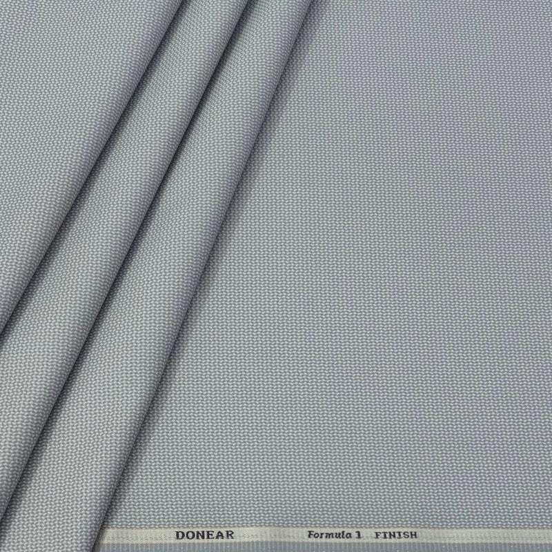Trouser Fabric Donear Poly Viscose Zig Zag Colour Silver Grey