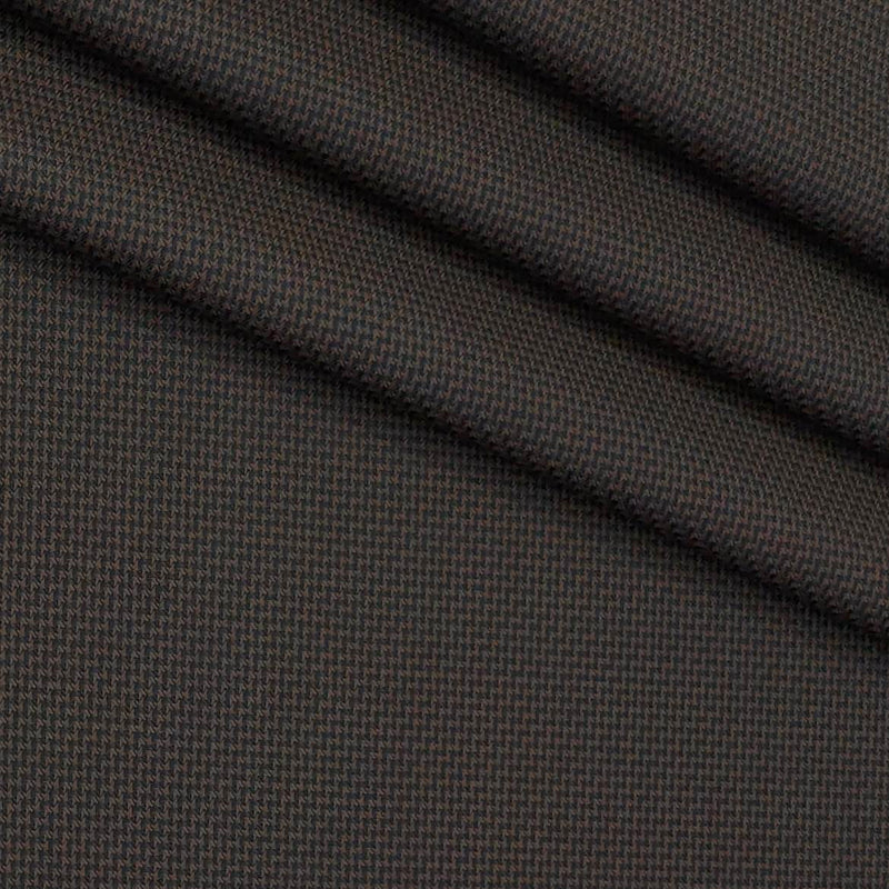 Trouser Fabric Donear Poly Viscose Zig Zag Colour Bistre Brown