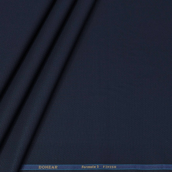 Trouser Fabric Donear Poly Viscose Zig Zag Colour Dark Blue