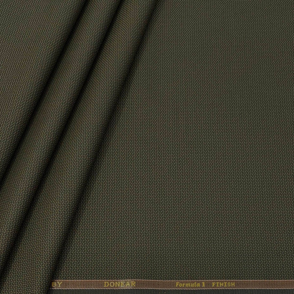 Trouser Fabric Donear Poly Viscose Zig Zag Colour Greenish Brown