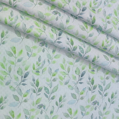 Shirt Fabric Mantire Poly Cotton Digital Print With Dobby Colour Mint Green