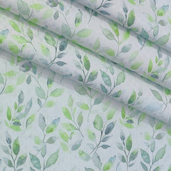 Shirt Fabric Mantire Poly Cotton Digital Print With Dobby Colour Mint Green