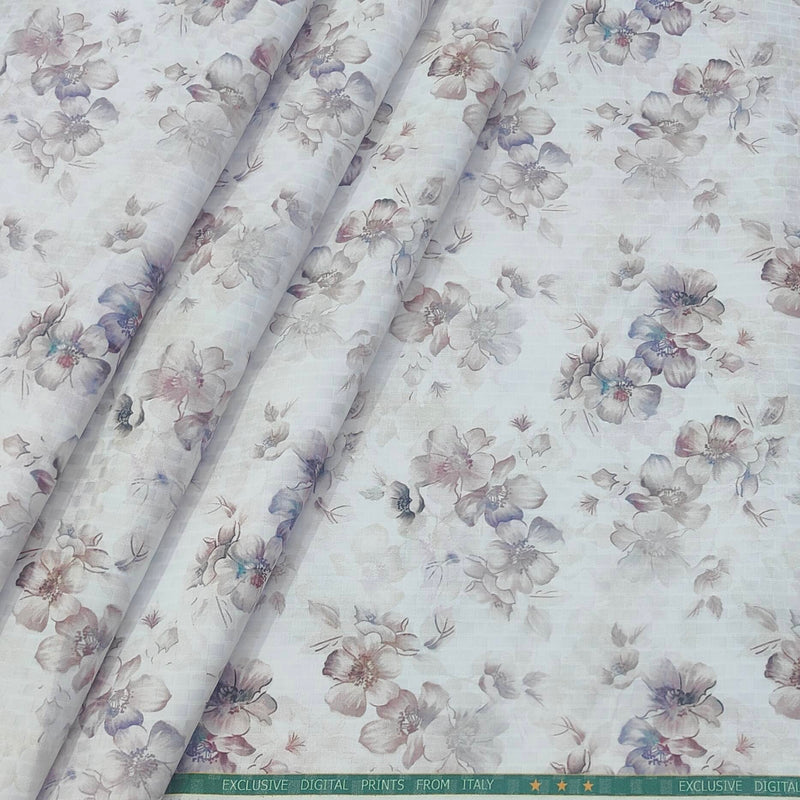 Shirt Fabric Mantire Poly Cotton Digital Print With Dobby Colour Multicolour