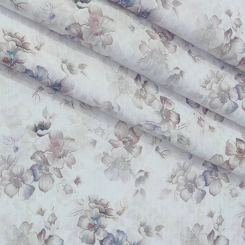 Shirt Fabric Mantire Poly Cotton Digital Print With Dobby Colour Multicolour