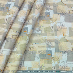 Shirt Fabric ManTire 100% Cotton Premium Linen Look Digital Print Colour Multicolour