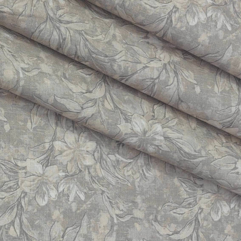 Shirt Fabric ManTire 100% Cotton Premium Linen Look Digital Print Colour Dusty Brown