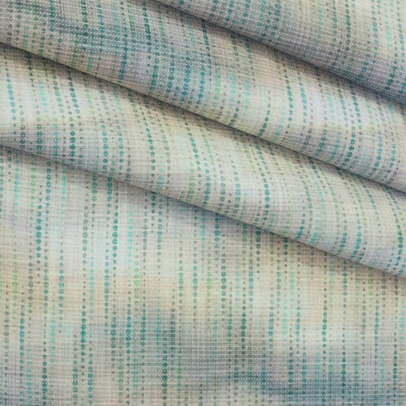 Shirt Fabric Mantire Poly Cotton Digital Print With Dobby Colour Greenish