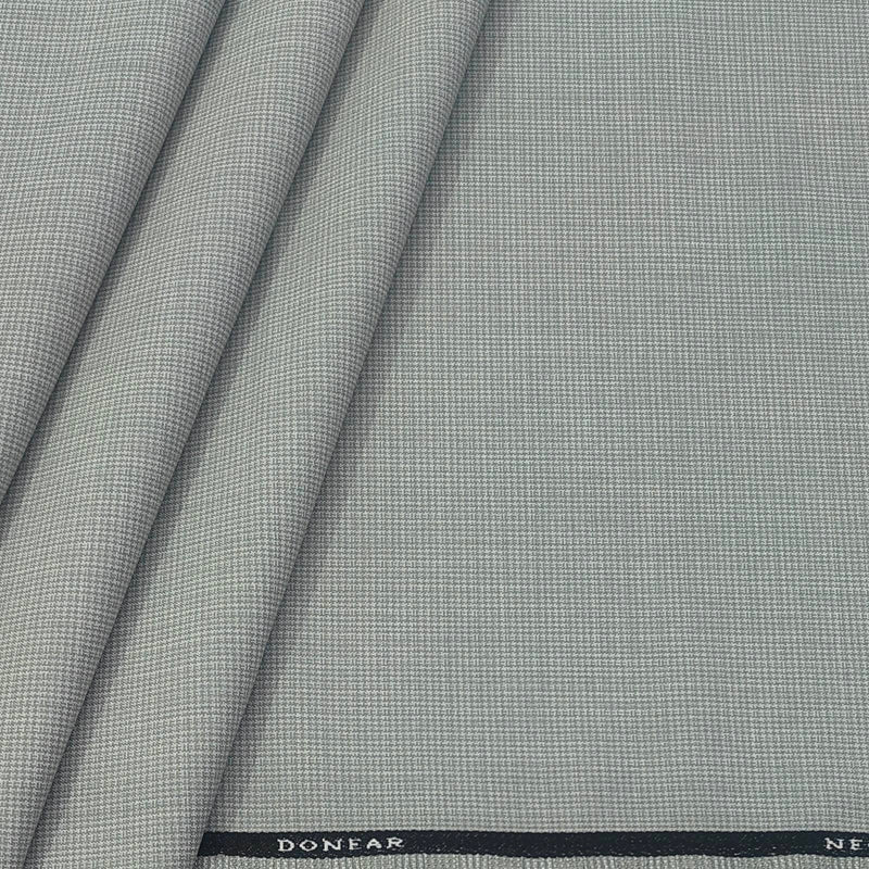 Trouser Fabric Donear 4Way Lycra Premium Pin Check Colour Light Greenish Grey