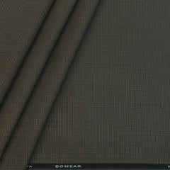 Trouser Fabric Donear 4Way Lycra Premium Pin Check Color Dark Wood Brown