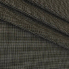 Trouser Fabric Donear 4Way Lycra Premium Pin Check Color Dark Wood Brown