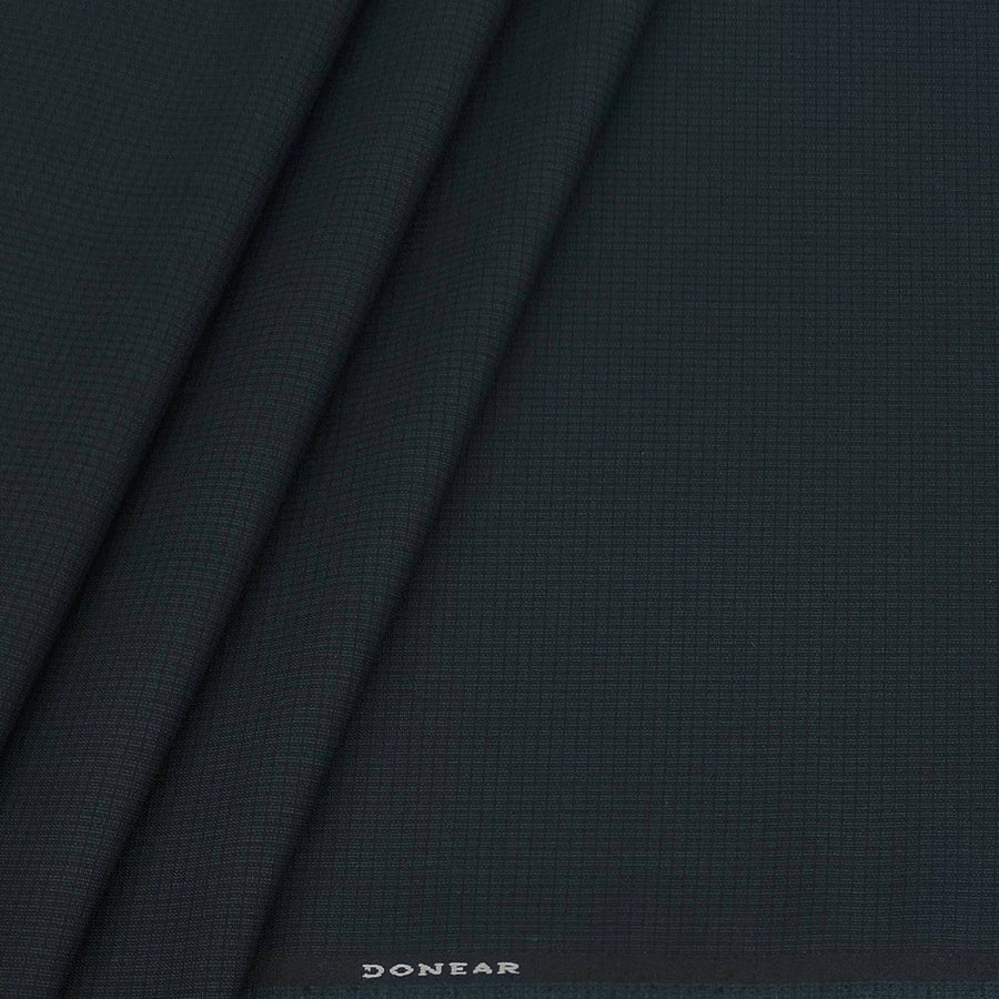 Trouser Fabric Donear 4Way Stretchable Premium Pin Check Color Jungle Green
