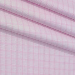 Shirt Fabric Raymond 100% Cotton Check Colour Pink