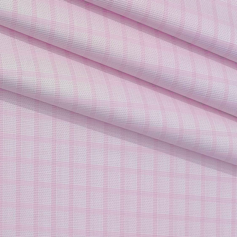 Shirt Fabric Raymond 100% Cotton Check Colour Pink