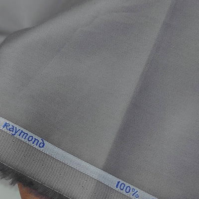 Shirt Fabric Raymond 70s Giza Cotton Plain Colour Grey