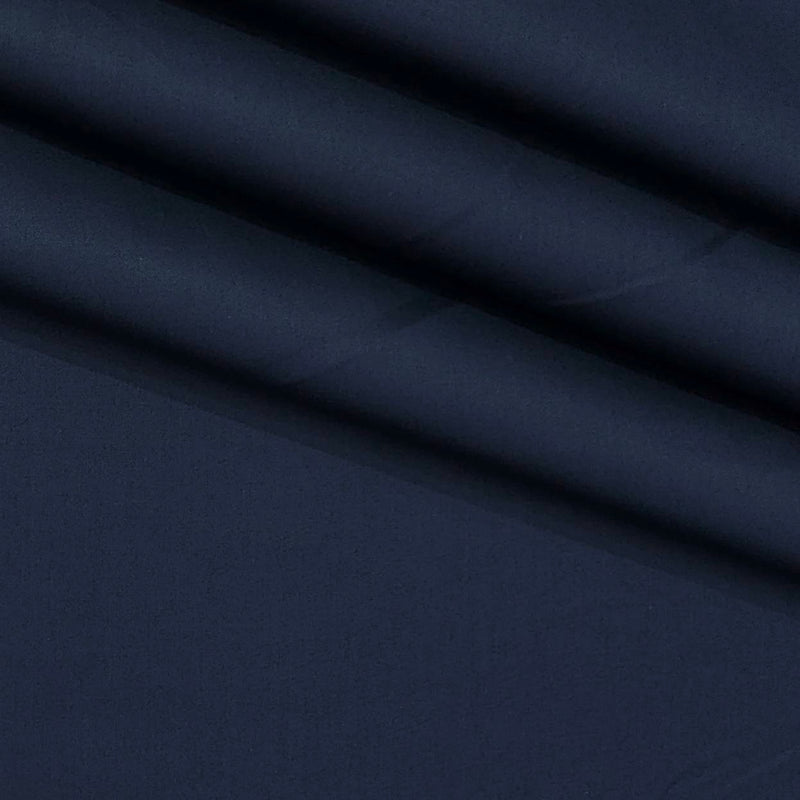 Shirt Fabric Raymond 70s Giza Cotton Plain Colour Dark Blue