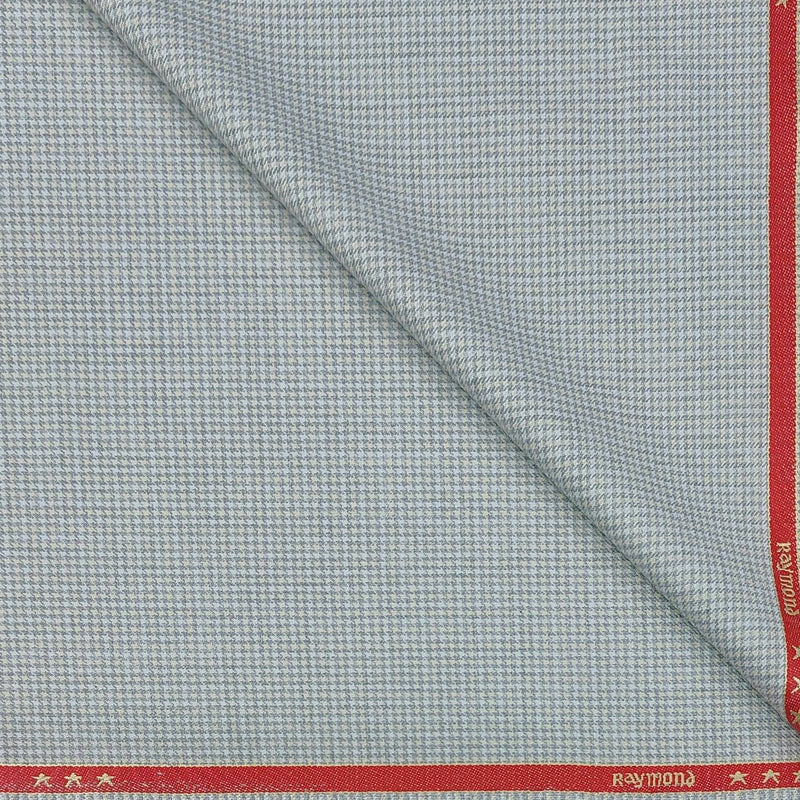 Trouser Fabric Raymond Poly Viscose ZigZag Colour Silver Grey