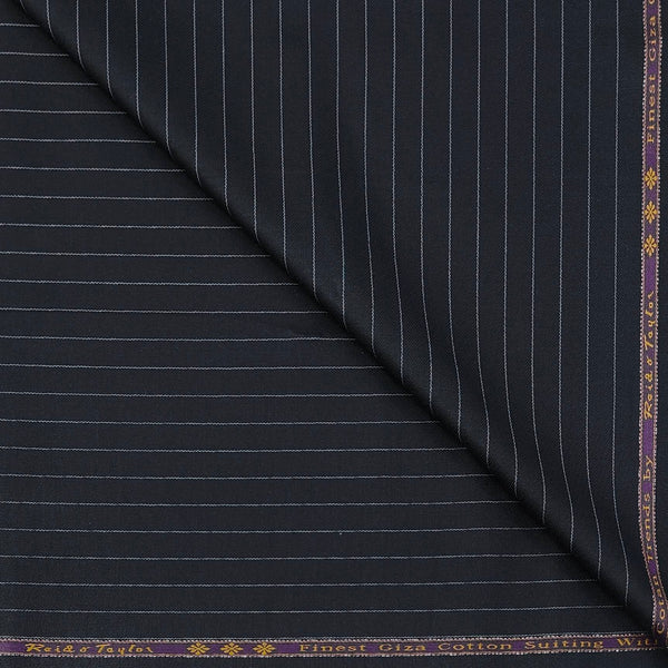 Trouser Fabric Reid & Taylor Super Fine Giza Cotton With Stretch Lining Color Black
