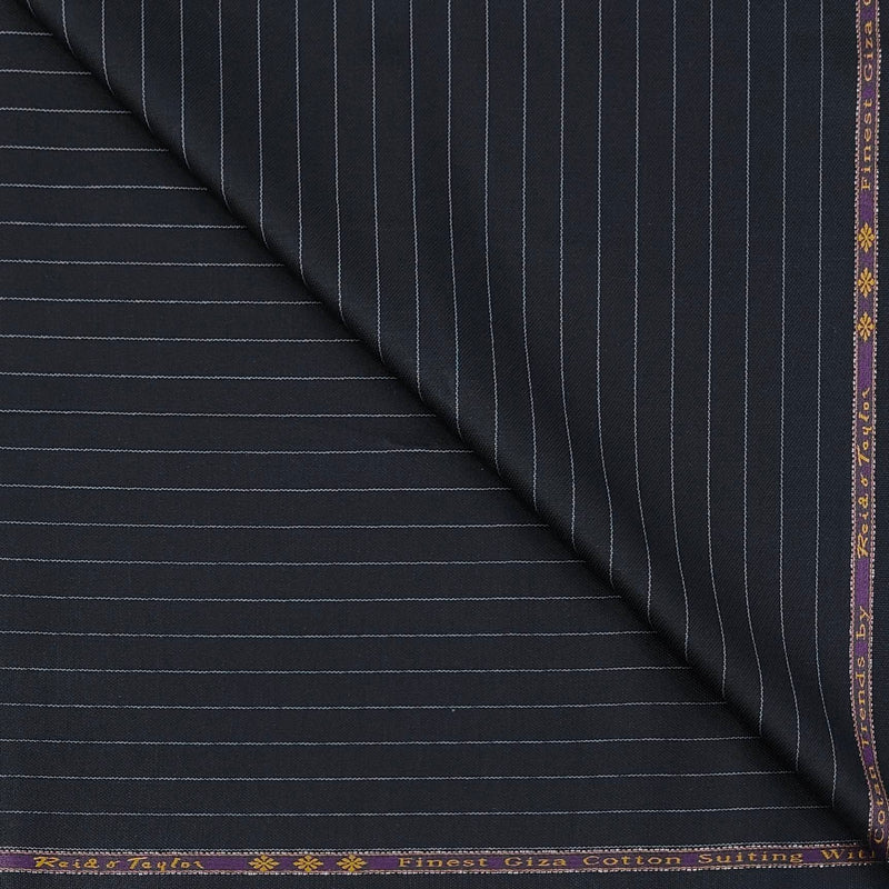 Trouser Fabric Reid & Taylor Super Fine Giza Cotton With Stretch Lining Color Black