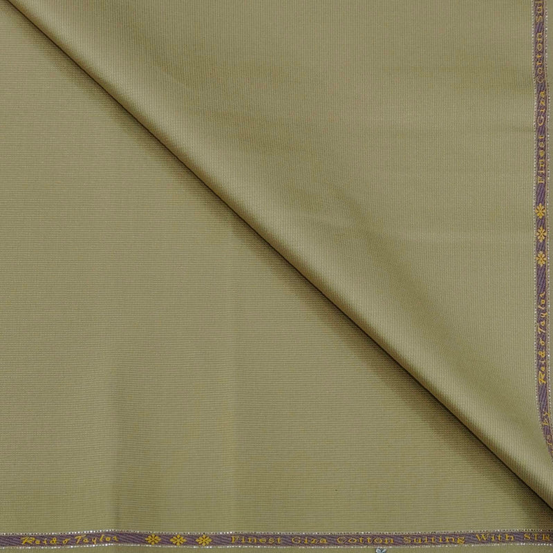 Trouser Fabric Reid & Taylor Super Fine Giza Cotton Plain Color Dark Beige