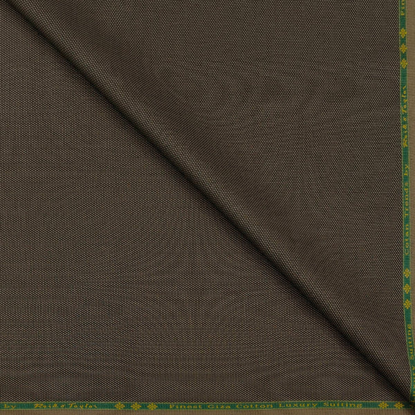 Trouser Fabric Reid & Taylor Super Fine Giza Cotton Dobby Color Bistre Brown