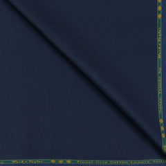 Trouser Fabric Reid & Taylor Super Fine Giza Cotton Dobby Color Dark Blue