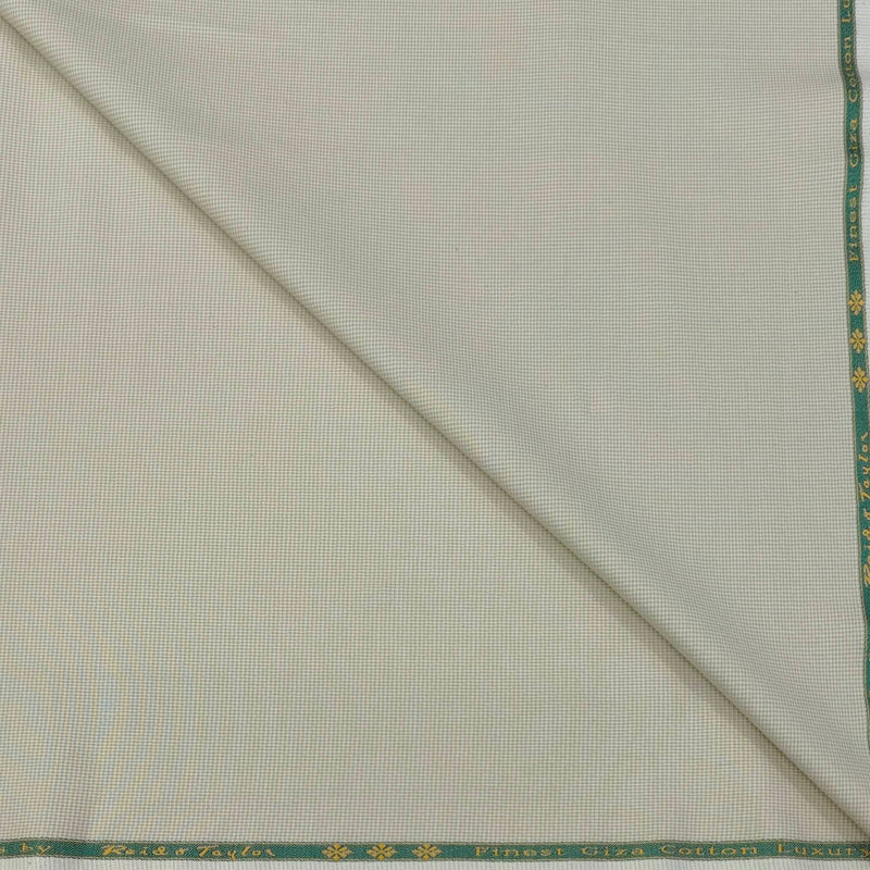 Trouser Fabric Reid & Taylor Super Fine Giza Cotton Pin Check Color Light Brown