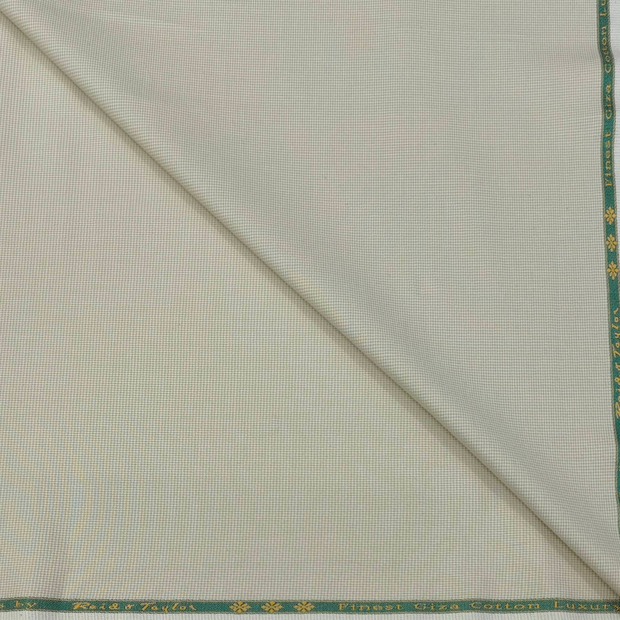 Trouser Fabric Reid & Taylor Super Fine Giza Cotton Pin Check Color Light Brown