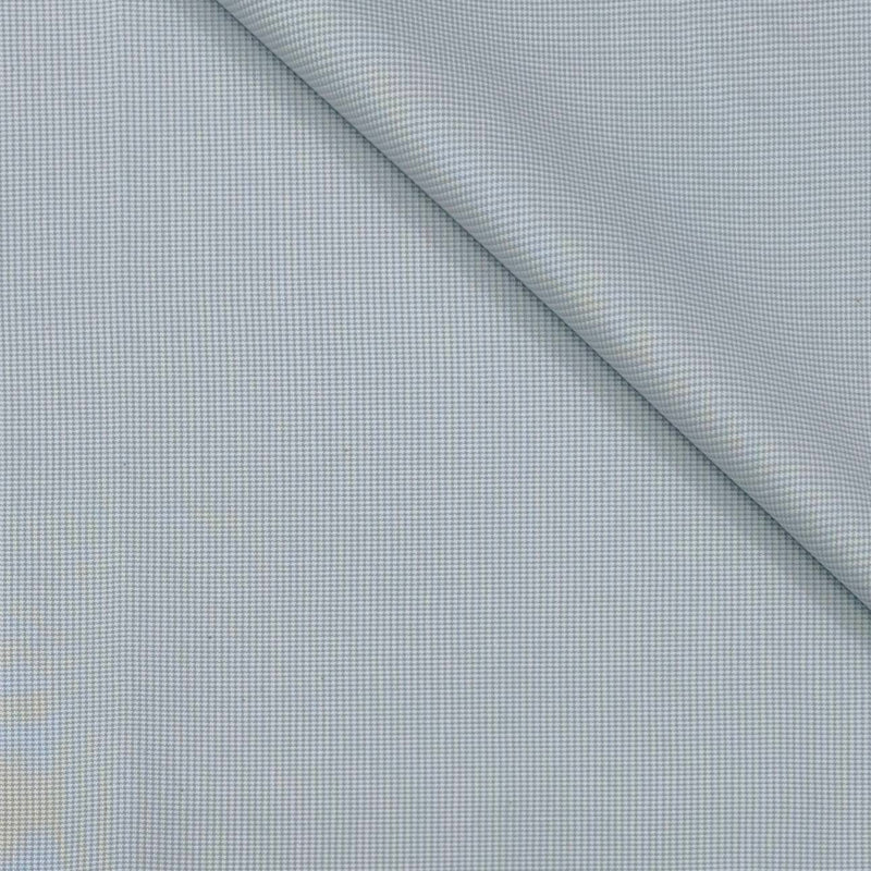 Trouser Fabric Reid & Taylor Super Fine Giza Cotton Pin Check Color Light Blue