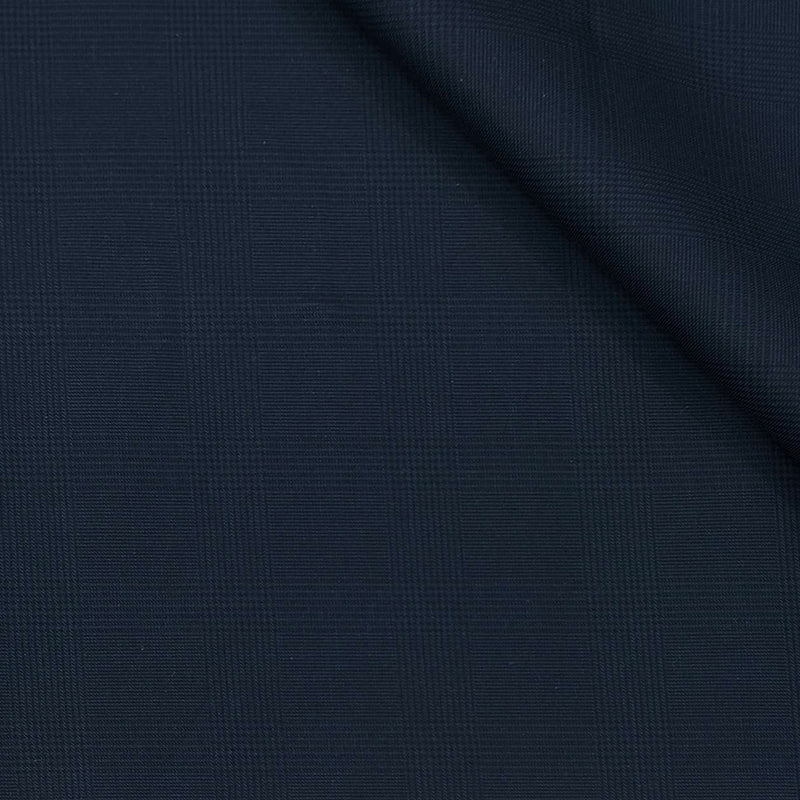 Trouser Fabric Reid & Taylor Super Fine Giza Cotton Mild Check Color Merchant Blue