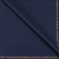 Trouser Fabric Reid & Taylor Super Fine Giza Cotton Plain Color Dark Blue