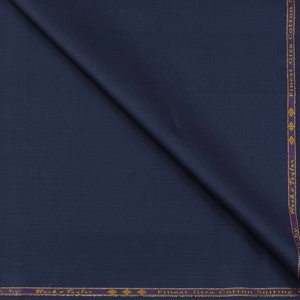 Trouser Fabric Reid & Taylor Super Fine Giza Cotton Plain Color Dark Blue