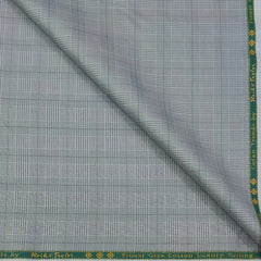 Trouser Fabric Reid & Taylor Super Fine Giza Cotton Mild Check Color Grey