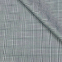 Trouser Fabric Reid & Taylor Super Fine Giza Cotton Mild Check Color Grey