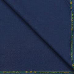 Trouser Fabric Reid & Taylor Super Fine Giza Cotton Textured Color Cobalt Blue