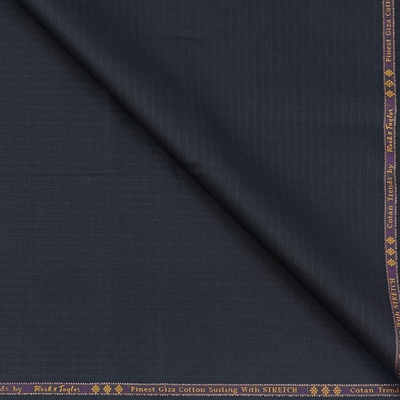 Trouser Fabric Reid & Taylor Super Fine Giza Cotton Small Lining Color Dark Blue