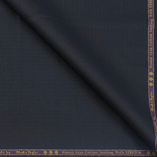 Trouser Fabric Reid & Taylor Super Fine Giza Cotton Small Lining Color Blackish Grey