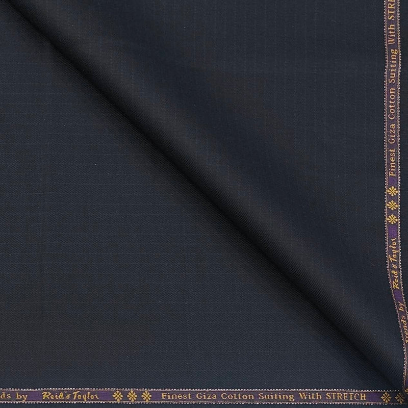 Trouser Fabric Reid & Taylor Super Fine Giza Cotton Small Lining Color Blackish Grey