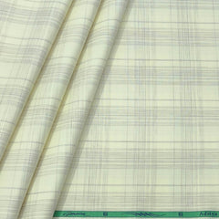 Shirt Fabric Grasim 100% Cotton Broad Check Colour Faded Yellow