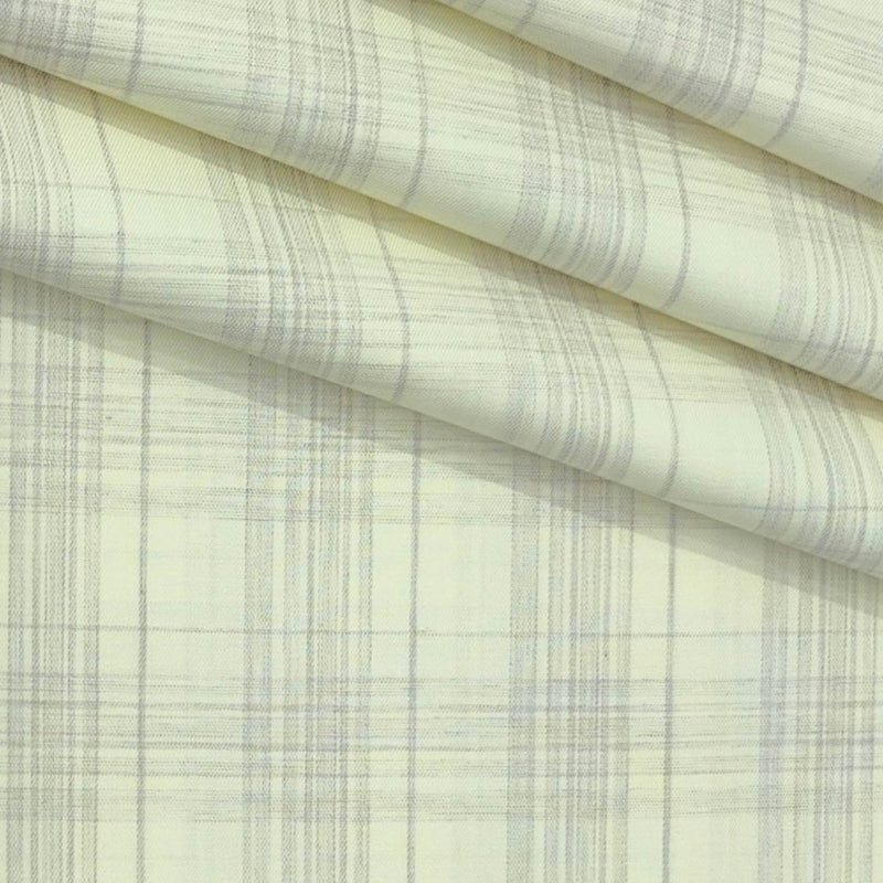 Shirt Fabric Grasim 100% Cotton Broad Check Colour Faded Yellow