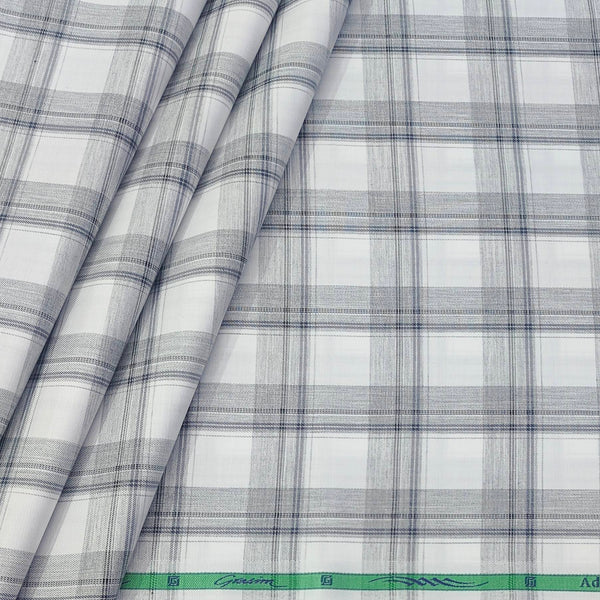 Shirt Fabric Grasim 100% Cotton Broad Check Colour Black N White