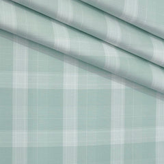 Shirt Fabric Grasim 100% Cotton Broad Check Colour Mint Green