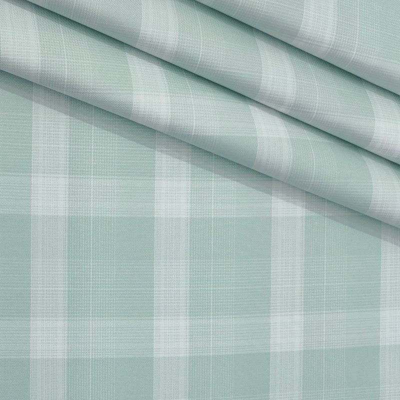 Shirt Fabric Grasim 100% Cotton Broad Check Colour Mint Green