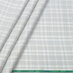 Shirt Fabric Grasim 100% Cotton Check Colour Brown N Off White