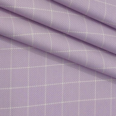Shirt Fabric Grasim 100% Cotton Check With Jacquard Colour Lavender