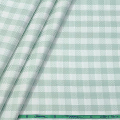 Shirt Fabric Grasim 100% Cotton Check With Jacquard Colour Mint Green