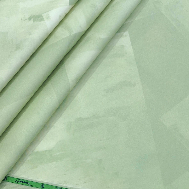 Shirt Fabric Grasim 100% Cotton Designer Digital Print Colour Light Green