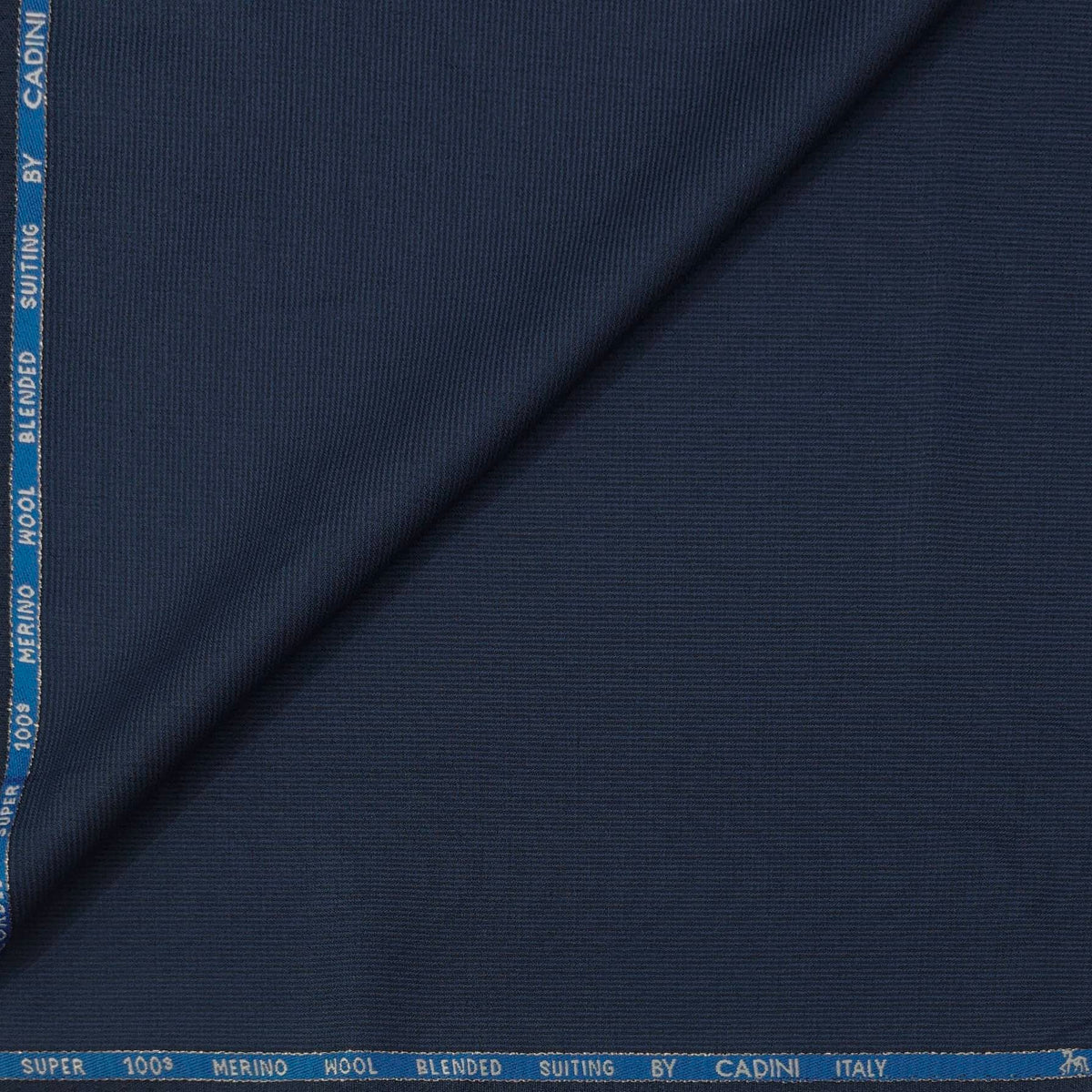 Trouser Fabric Canetti Italy Luxury 100s Wool Blended Textured Colour Dark Blue
