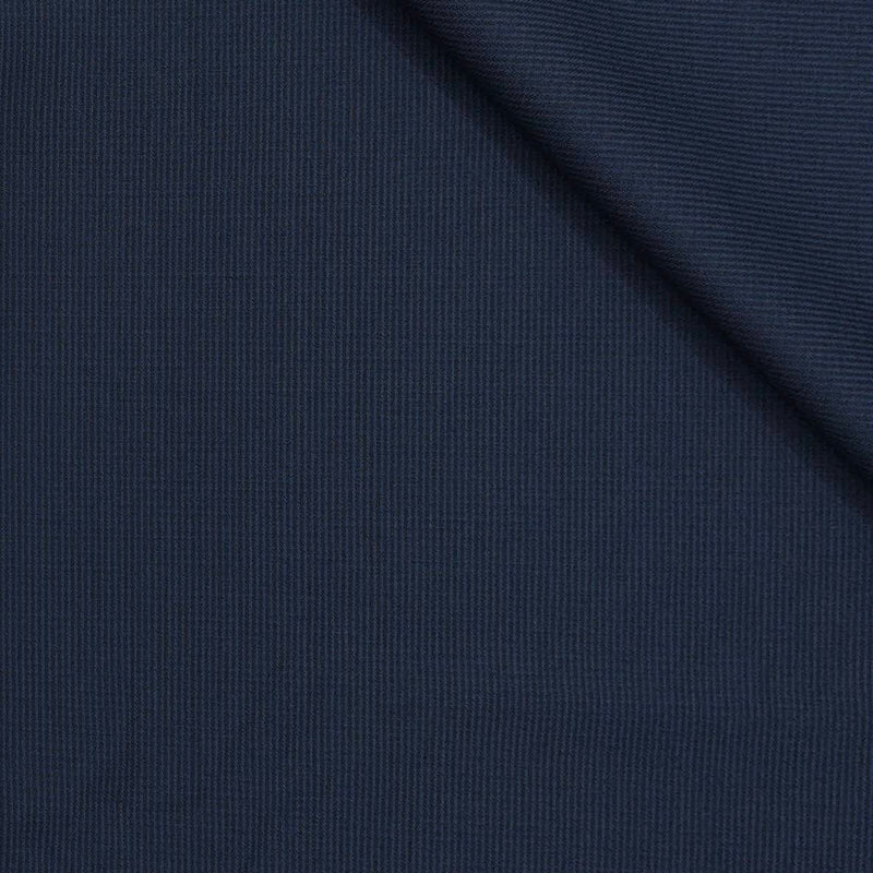 Trouser Fabric Canetti Italy Luxury 100s Wool Blended Textured Colour Dark Blue